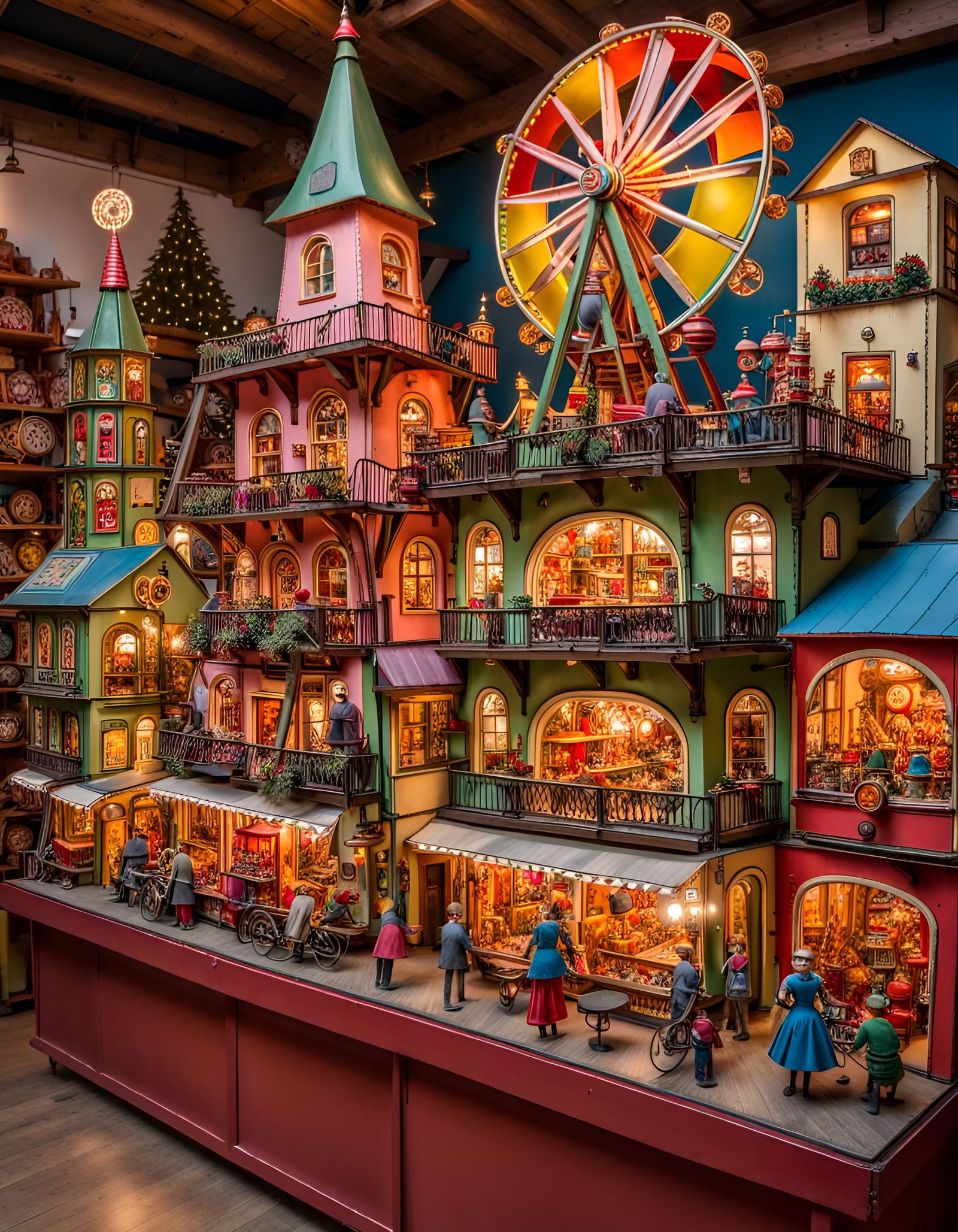 Whimsical Shop of Colorful Mechanical Toys