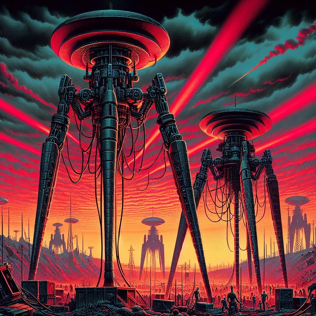 War of the Worlds: Alien Invasion in Digital Painting