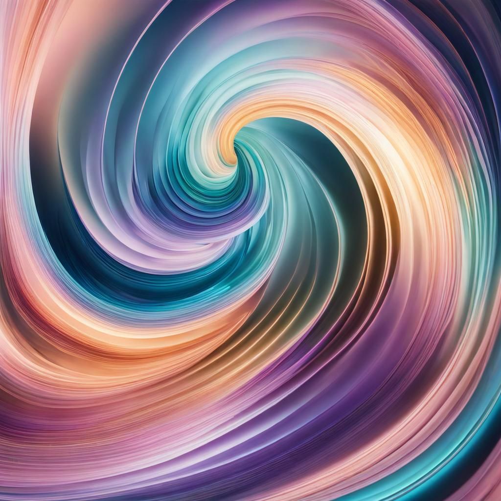 Shimmering Pastel Wave Form Illustration