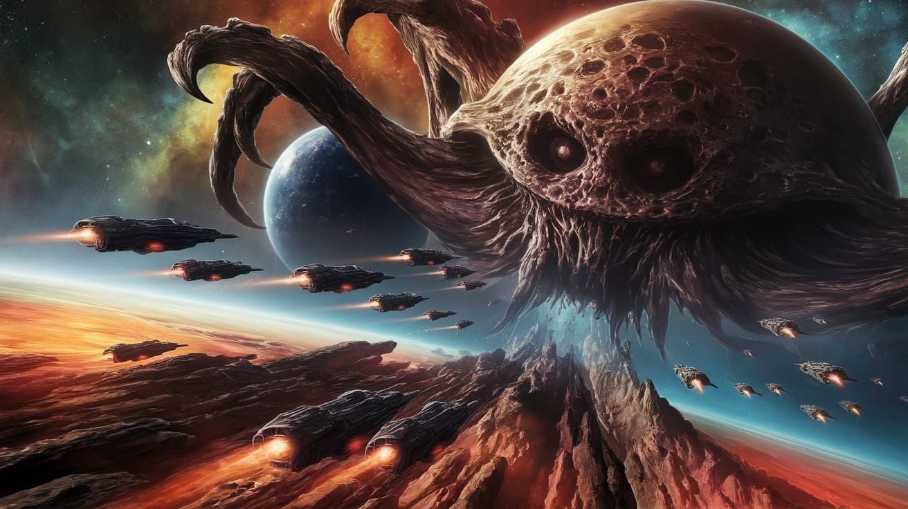 Cosmic Battle Unfolds in Swirling Nebula