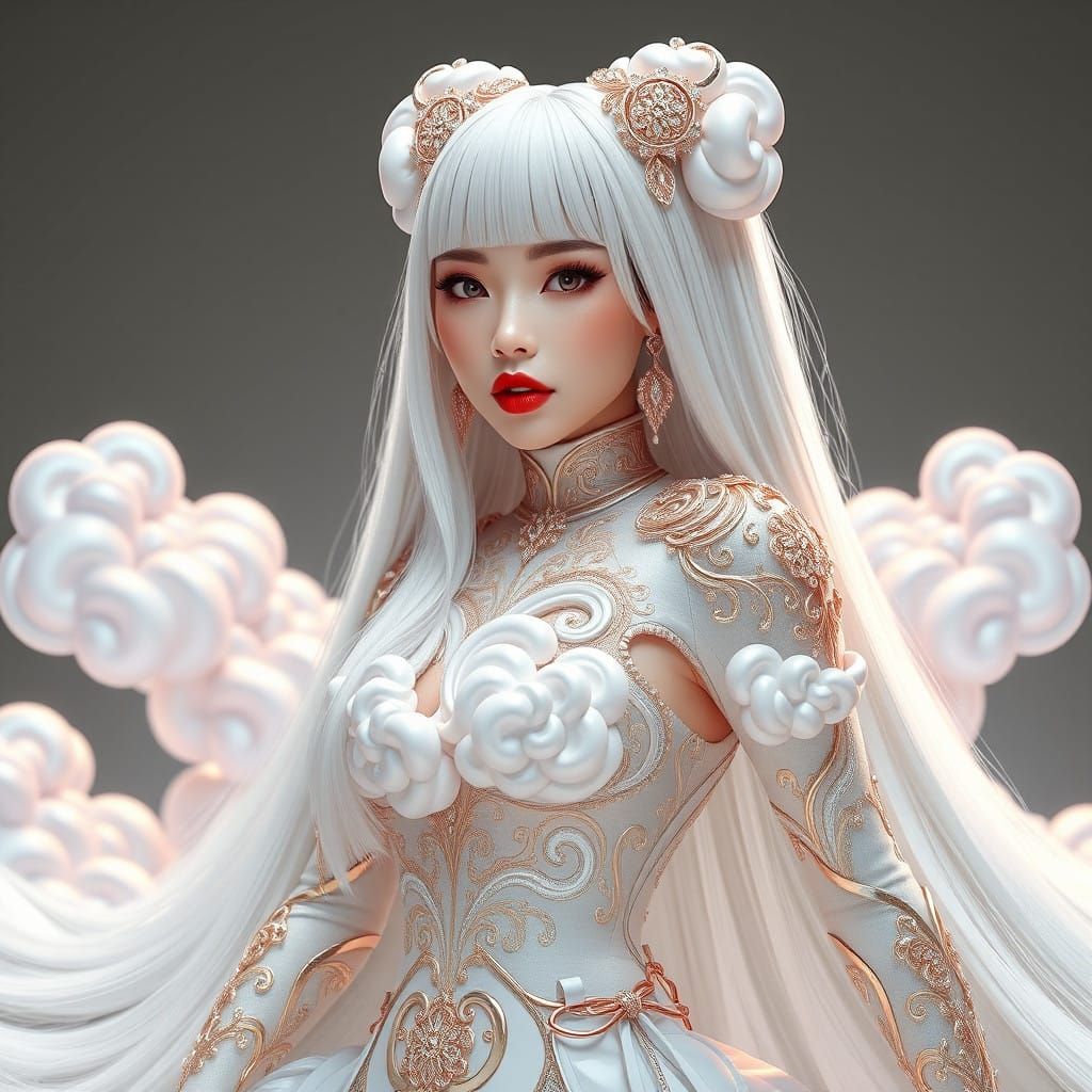 Ethereal K-Pop Idol in Hyper-Realistic Style
