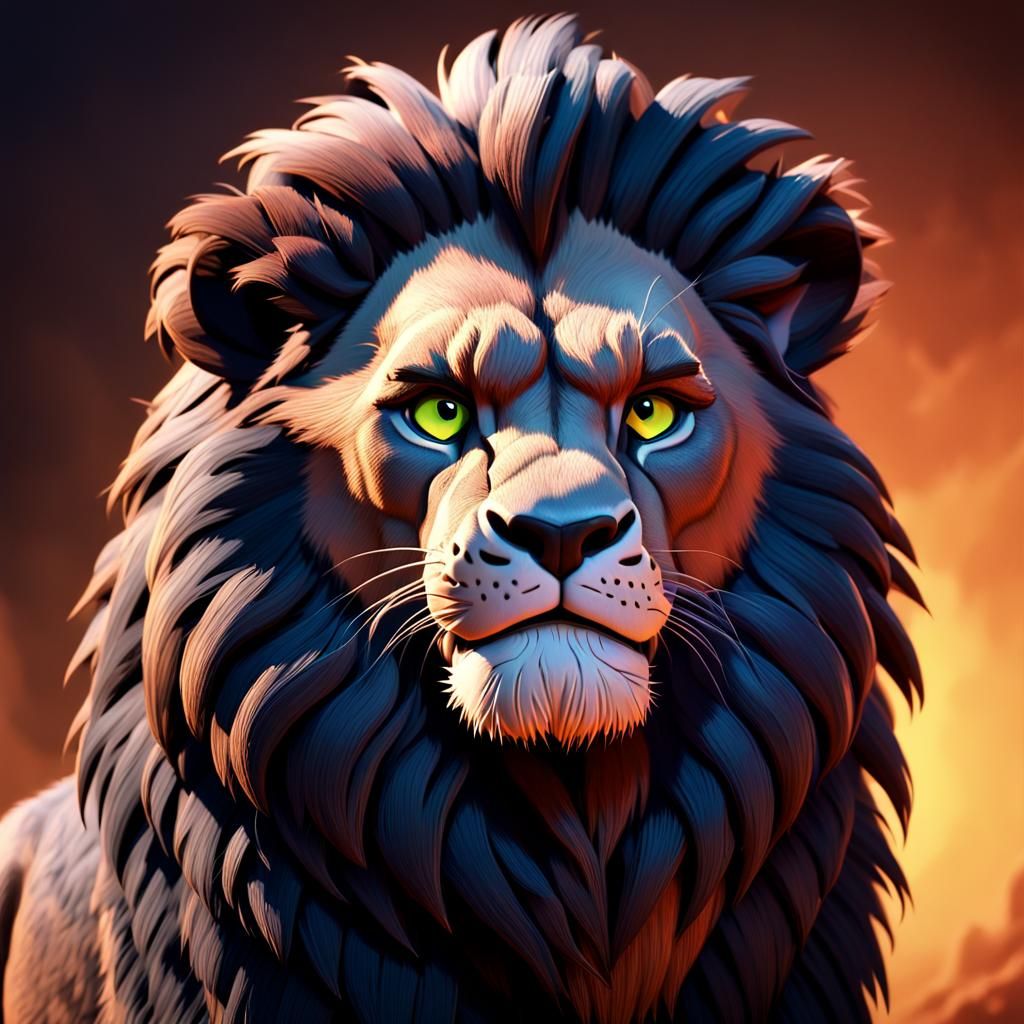 Scar from The Lion King: 3D Digital Art