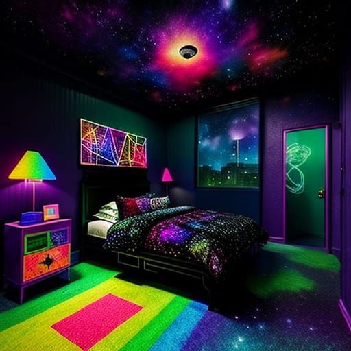 Night Sky Bedroom Hideaway in Art Deco Style