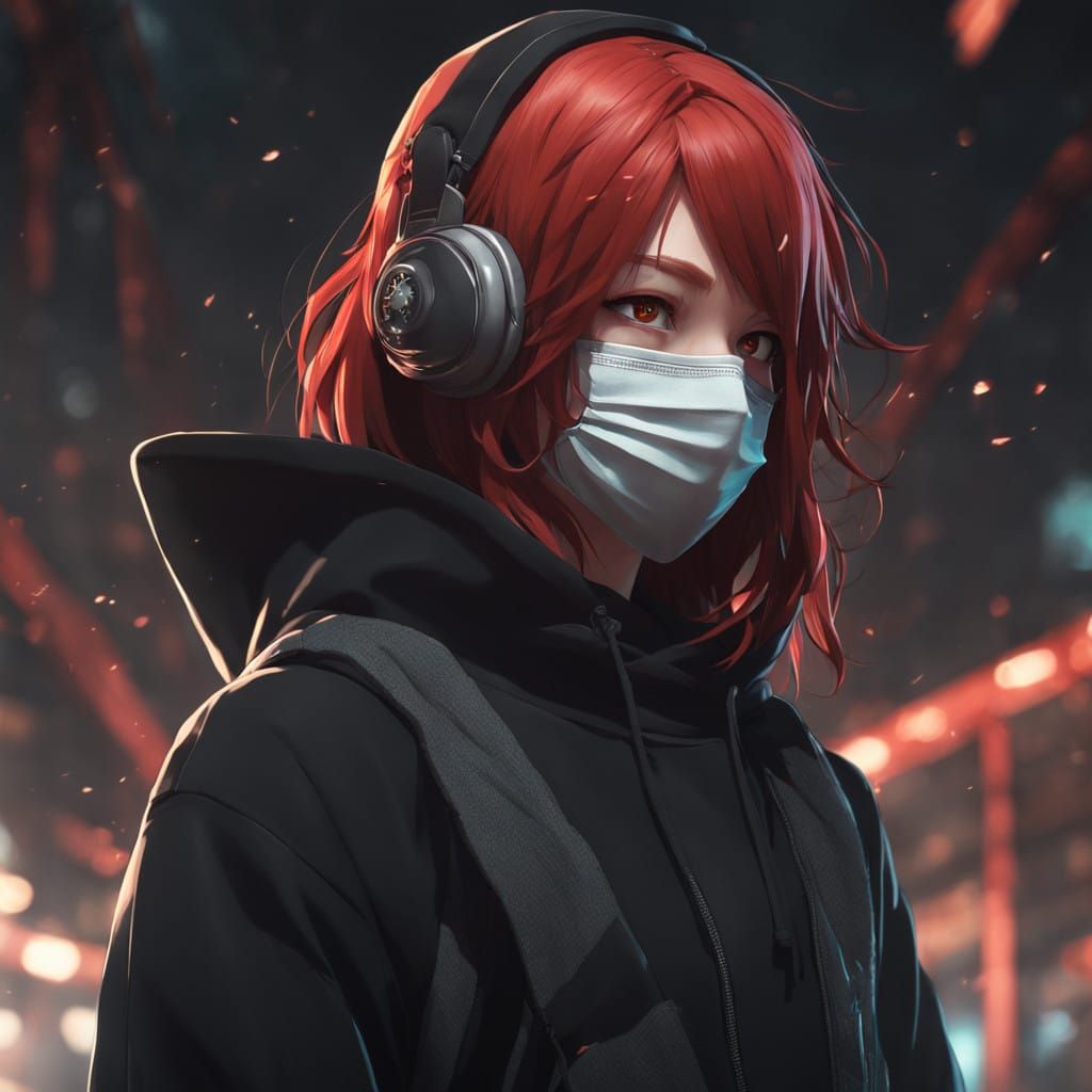 Cyberpunk Concept Art of Anime Girl