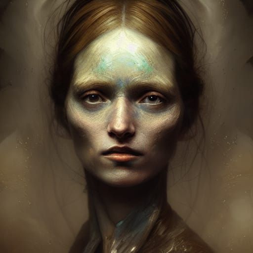 Fractal Portrait in Post-Impressionist Style