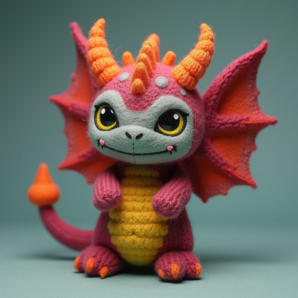 Cute Felt Knitted Demogorgon Plush Toy