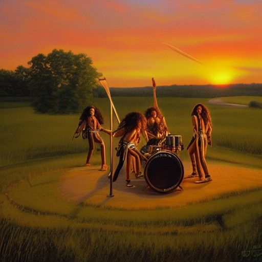 Siegfried as Drummer at Serpent Mound Sunset