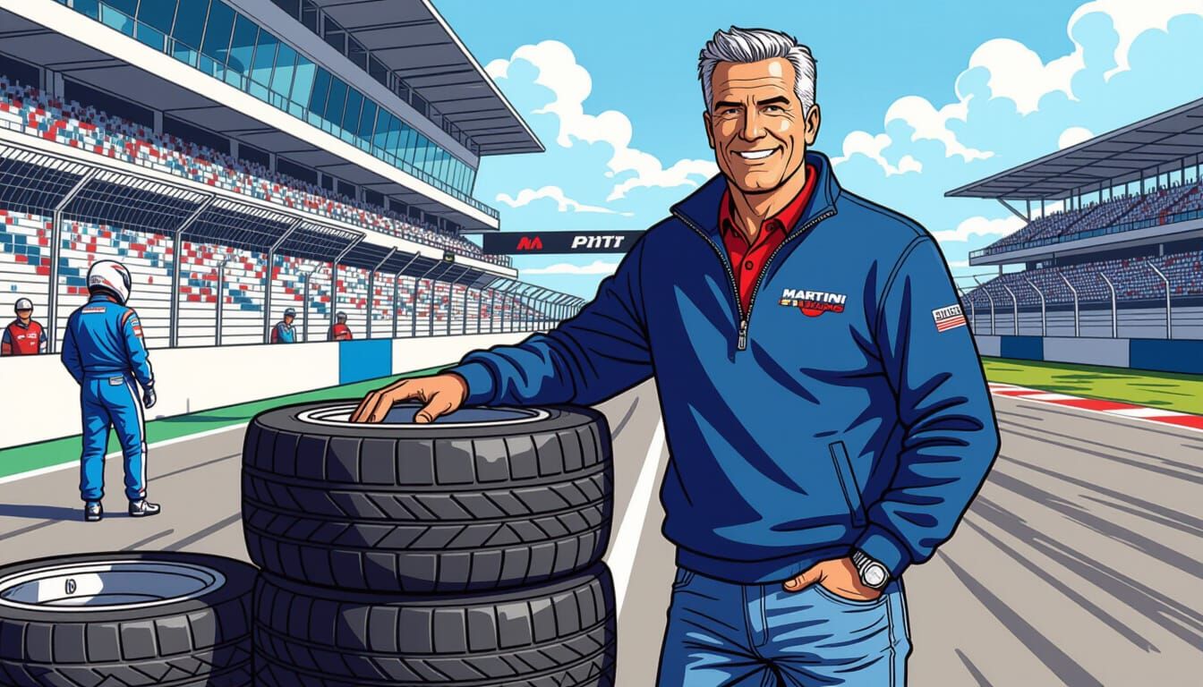 Man in Martini Racing Jacket with Porsche GT3 RSR