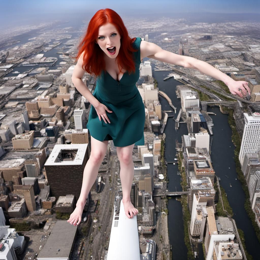 Giant Redhead: A 3000-Foot Tall Woman