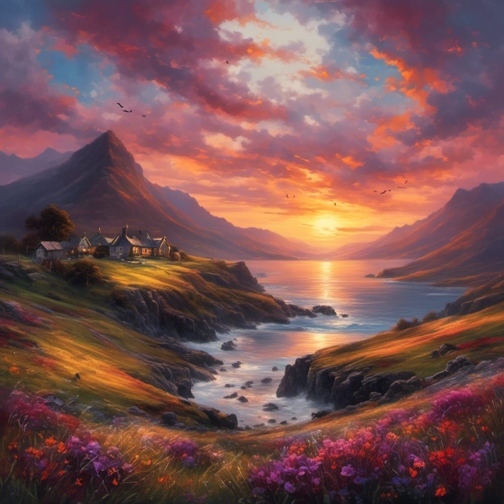 Splendid dawn is arising
From the highlands to the sea
A voice from the hills echoes
To awaken our kin