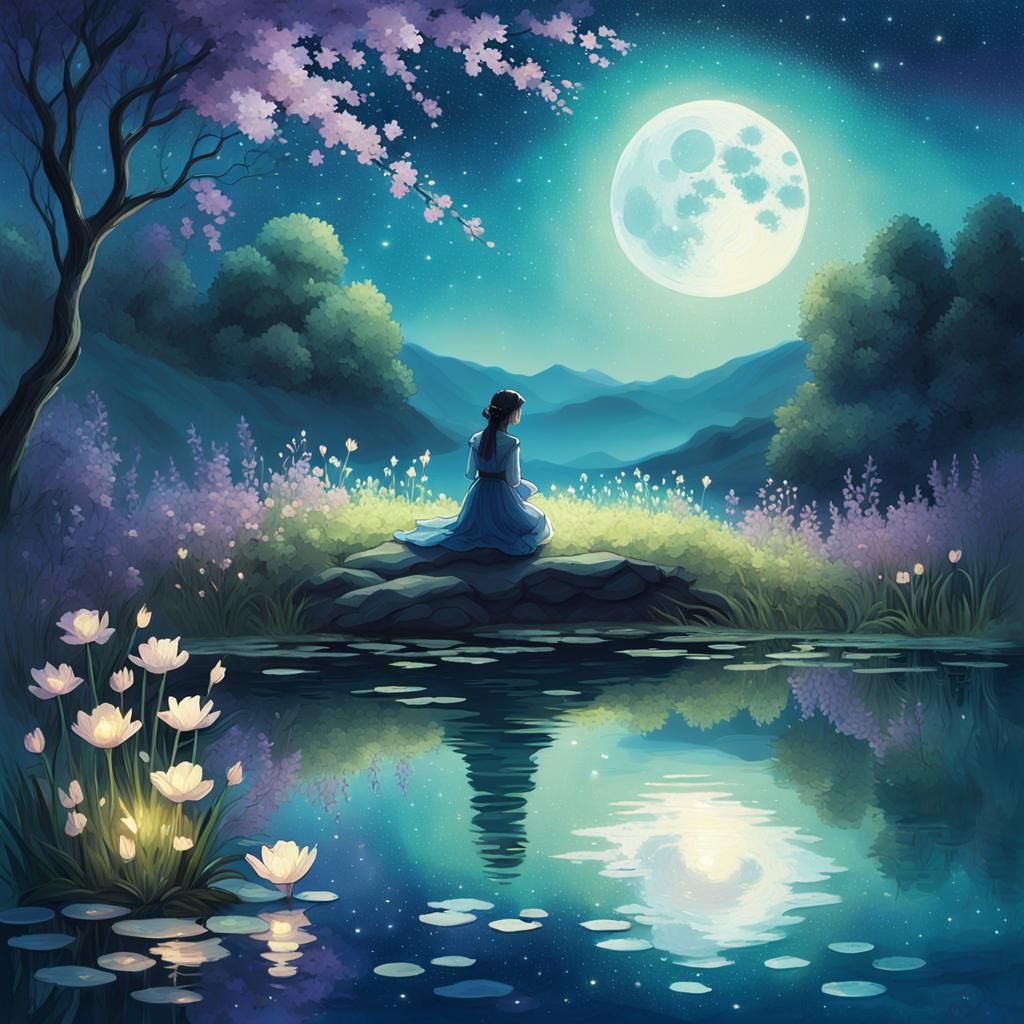 Moonlit Whispers in an Ethereal Glade