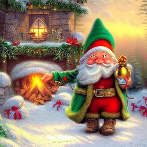 Celebrating Christmas Gnomes in Woodland Fantasy Style