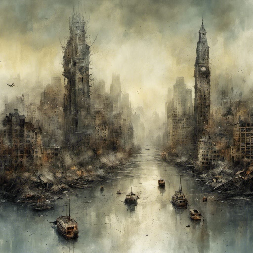 Post-Apocalyptic Manhattan Island Ruins