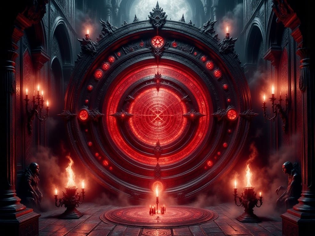 Gothic Vampire Door Awakens with Crimson Magic