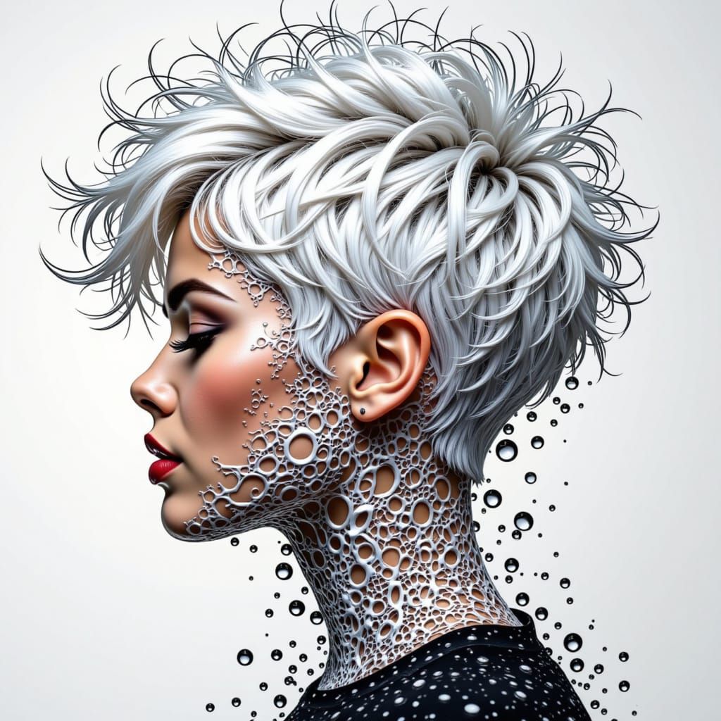 Abstract Vector Fractal with Pixie Cut