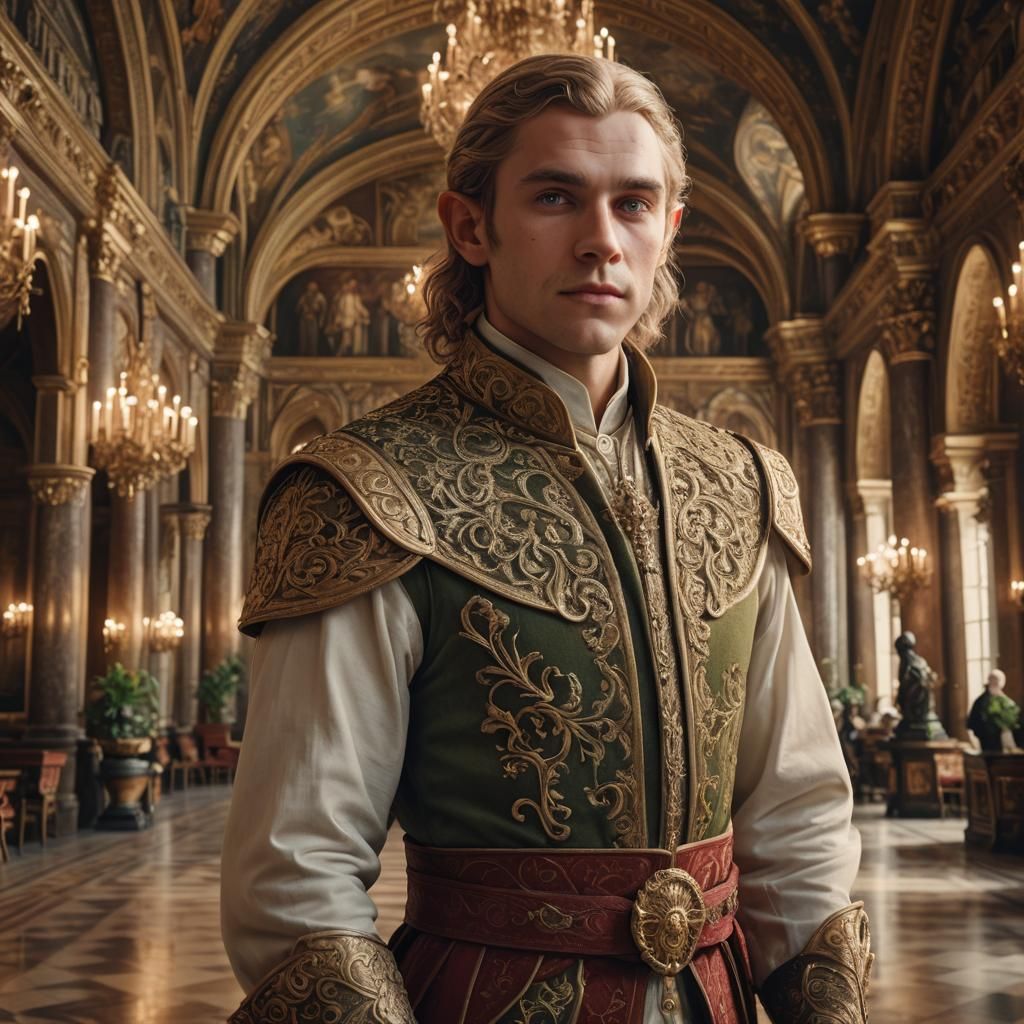 Swedish Elf Portrait in Aristocratic Attire