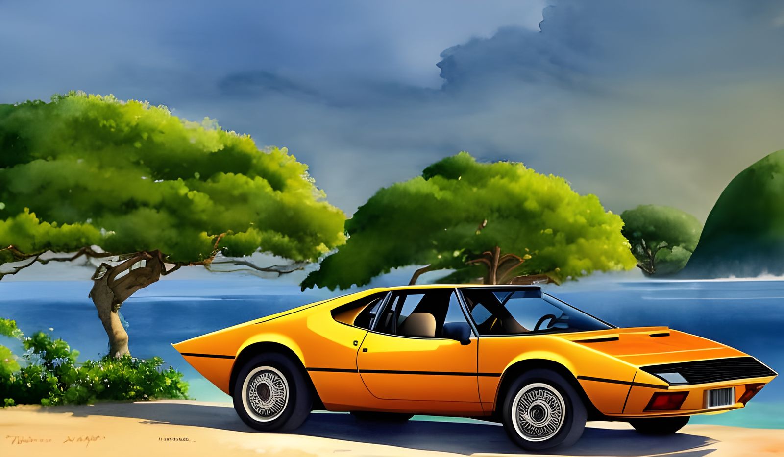The Lotus Esprit In Golden Orange #2
