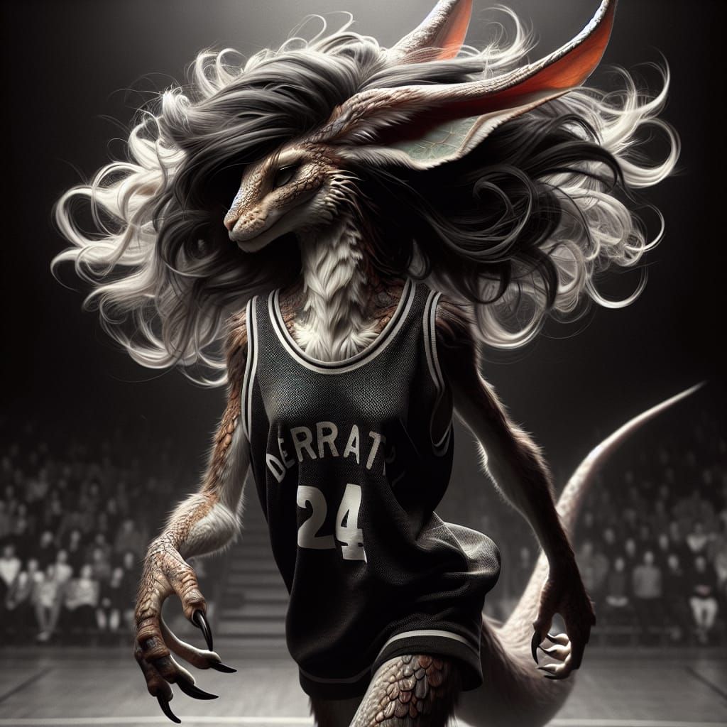 Dragon-Bunny Hybrid in Anime-Inspired High Fantasy Art