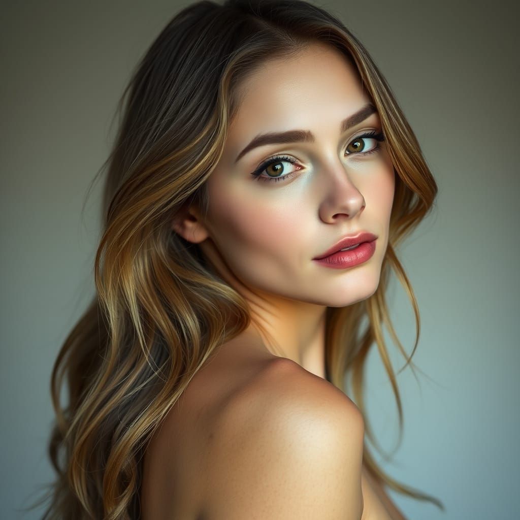 Ethereal Portrait of a Young Woman in Soft Focus