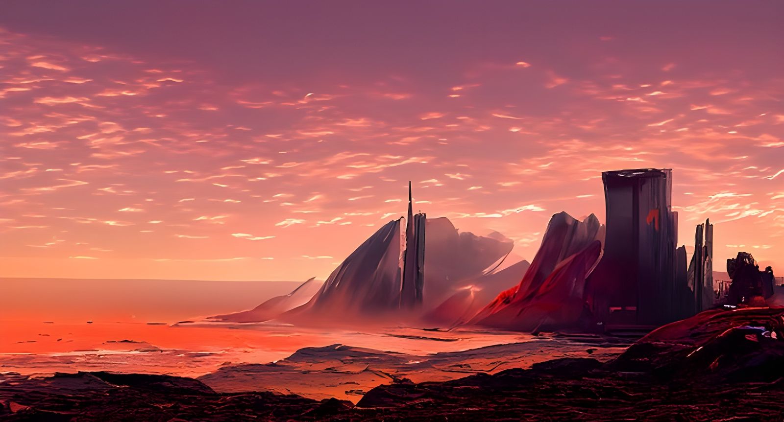 Abandoned Sci-Fi Outpost on Mars