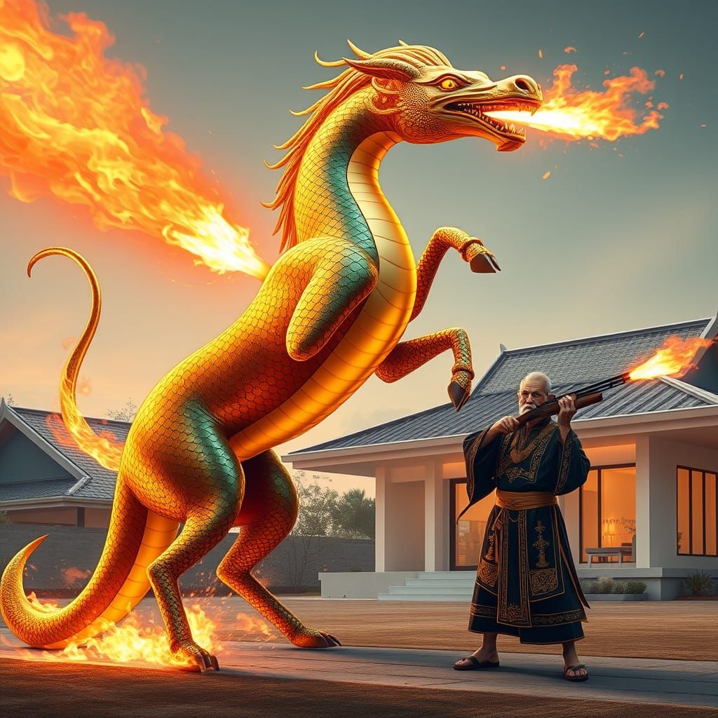 Modern Thai-Naga Unleashes Fury on Ancient Sage