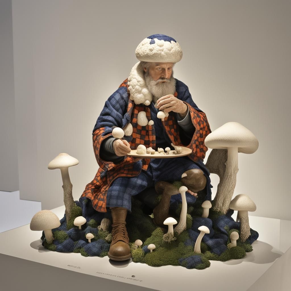Indigo Mushroom Sculpture at Modern Art Museum