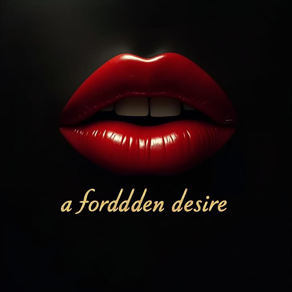 Forbidden Desire: Crimson Lips in High Fashion