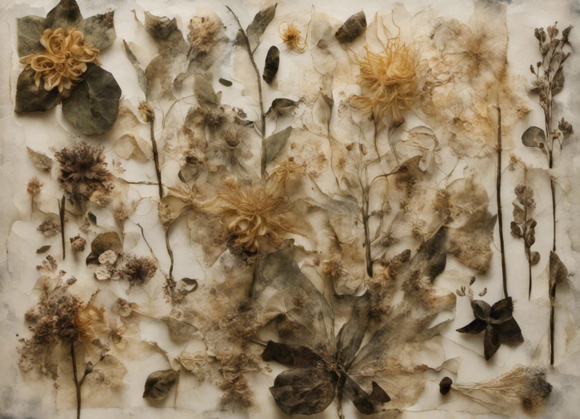 Botanical Collage in the Style of Mary Delany