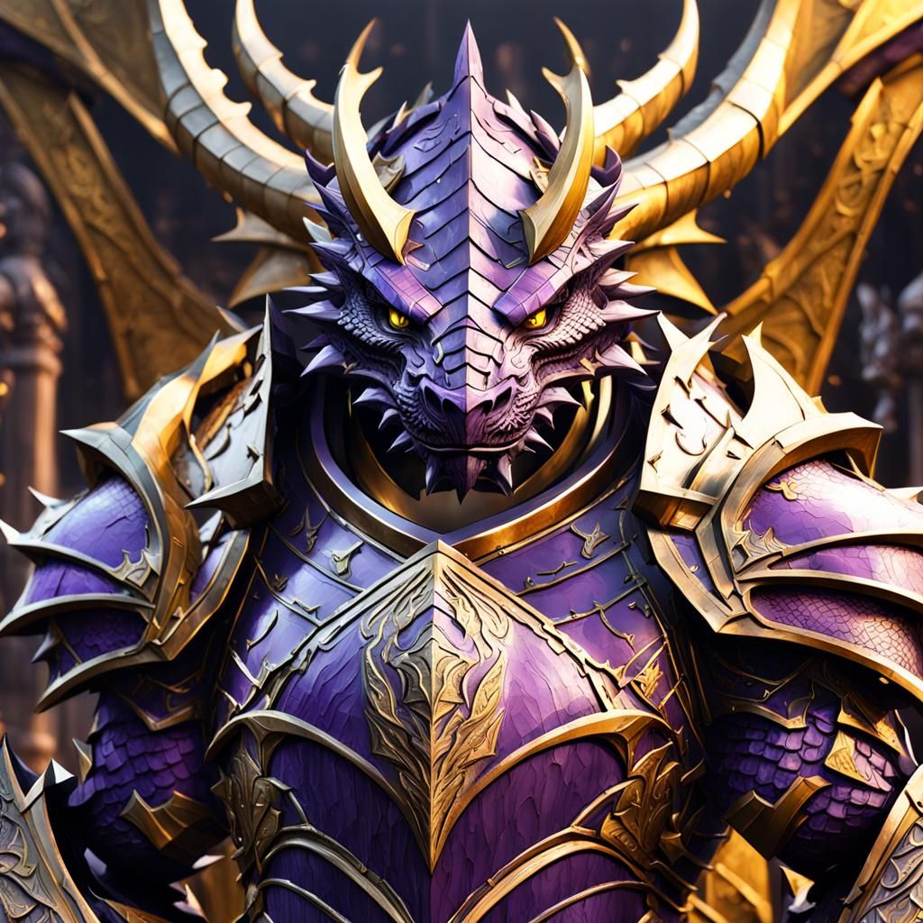 Detailed Dragon Armor Concept Art in 8K Resolution