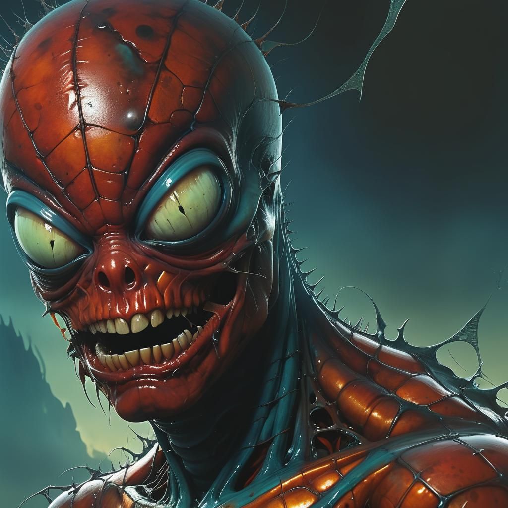 Surreal Macabre Baby in Digital Art Style