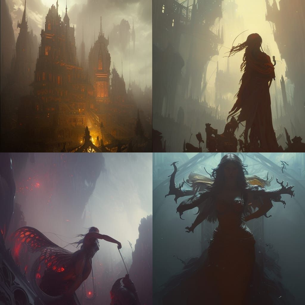 Dark Fantasy Hell Bell Concept Art in 8K