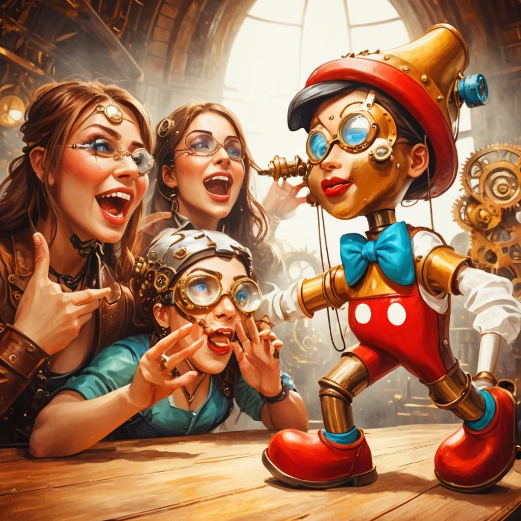 "¡¡Que Mienta, Que... pero no veis que yo soy PINOCHA, y no me crece la Nariz, ¡¡¡¡A mí me crece otra COSA!!!!