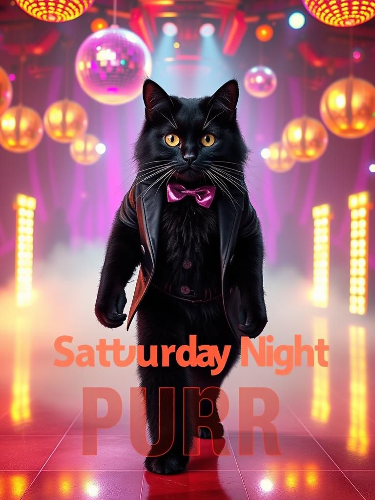 Disco Cat as John Travolta in Saturday Night Purr