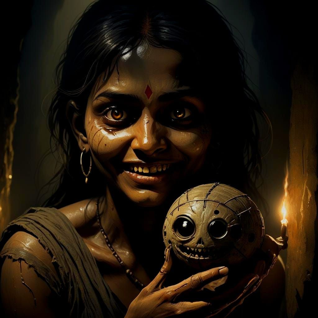 Unsettling Portrait of an Indian Woman