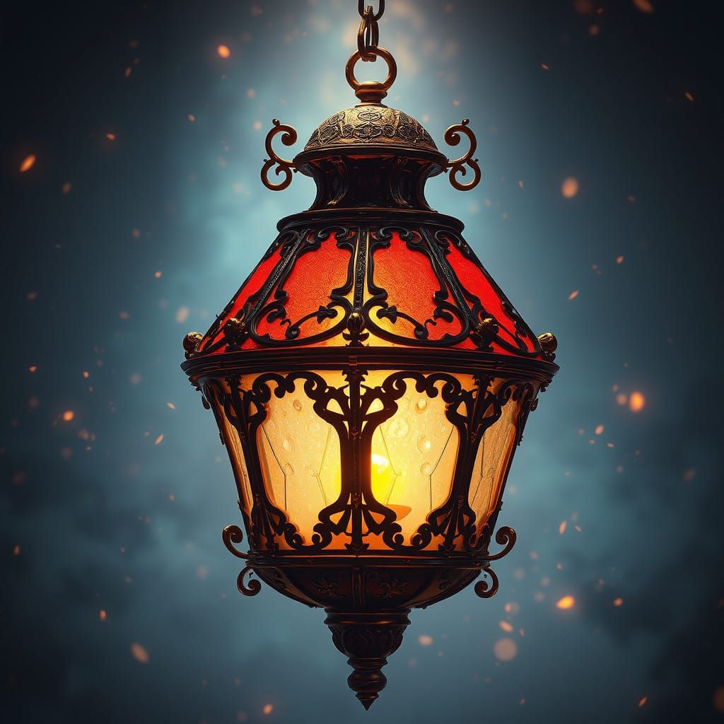 Luxurious Electric Lamp Radiates Vibrant Light