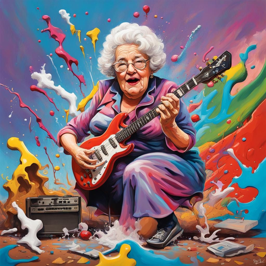 Humorous Genre Parody in Graffiti Art Style