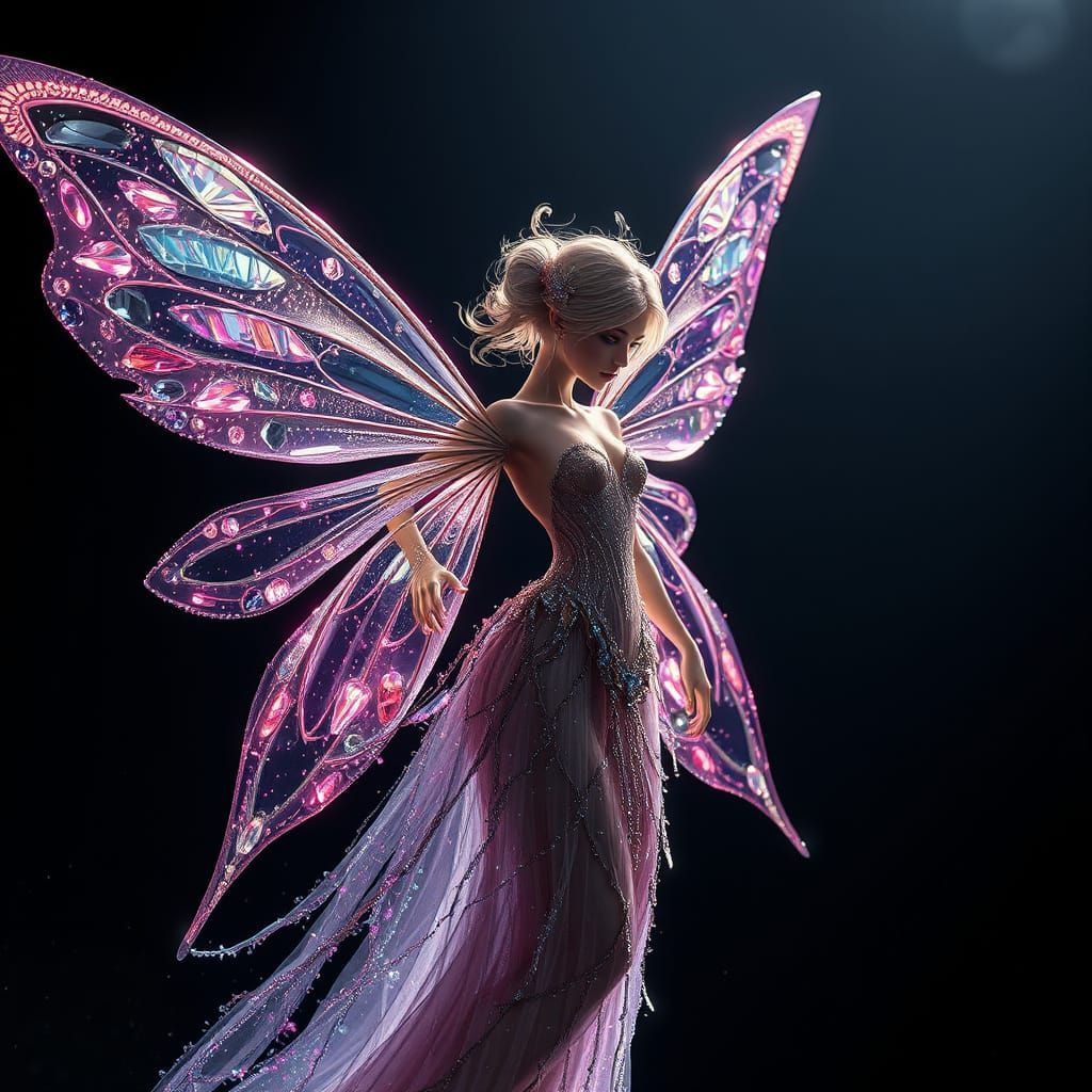 Enchanted Fairy Goddess in a Celestial Void