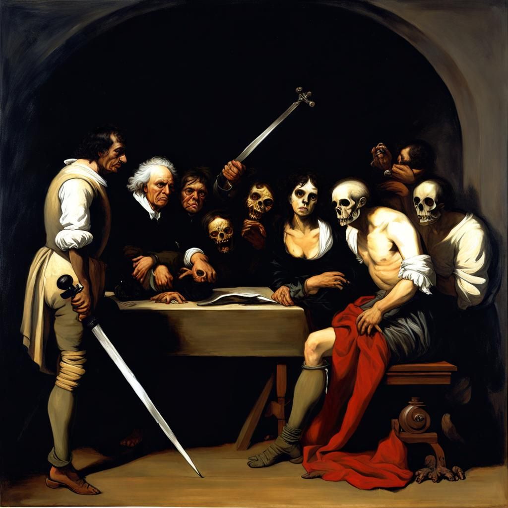 Sinister Capitalism: An Oil Painting of Societal Evils