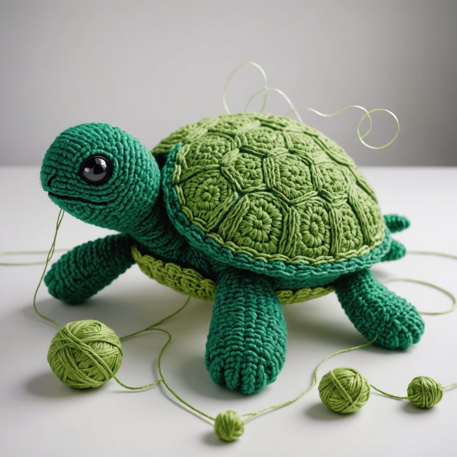 Cute Crochet Turtle with Cloud Decorations