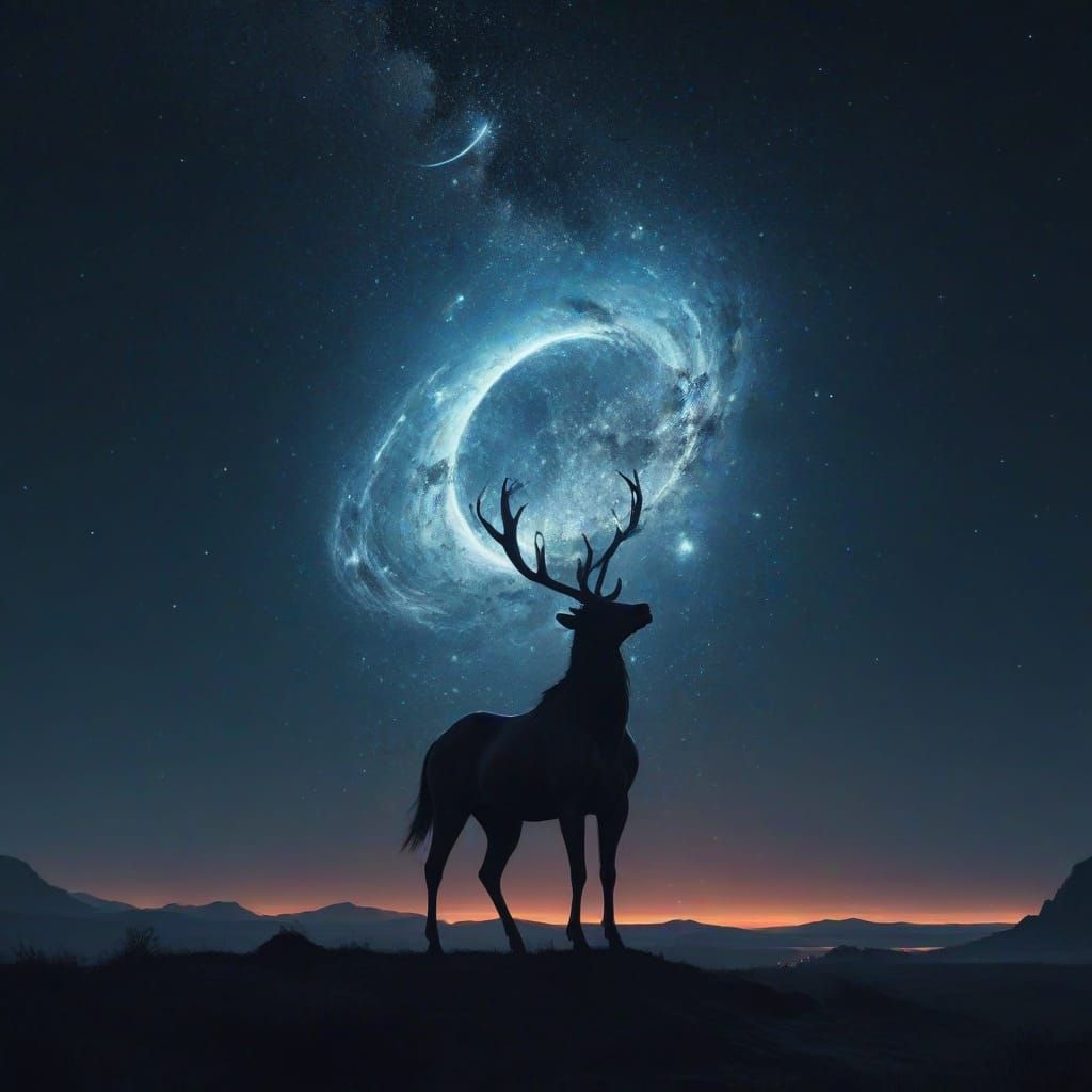 Centaur Gazes at Ethereal Star Constellation