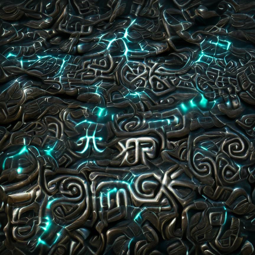 Magical Circuitry Seamless Texture in Neon Style