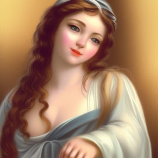 a young beautiful flirt from the bible. (She is wearing revealing clothing.)