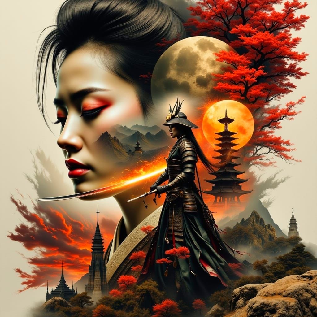 Samurai Warrior in Epic Battle for Love and Honor