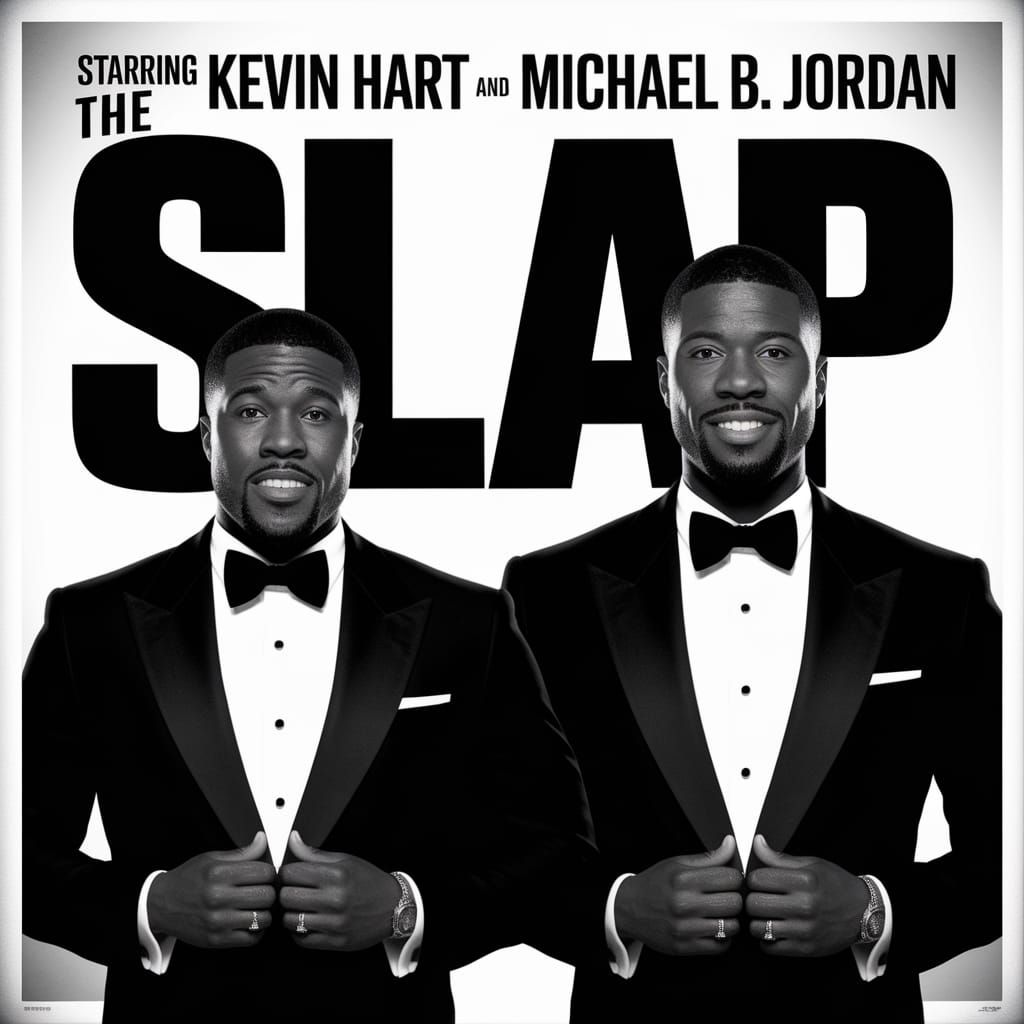 Movie Poster: Kevin Hart & Michael B. Jordan in Tuxedos