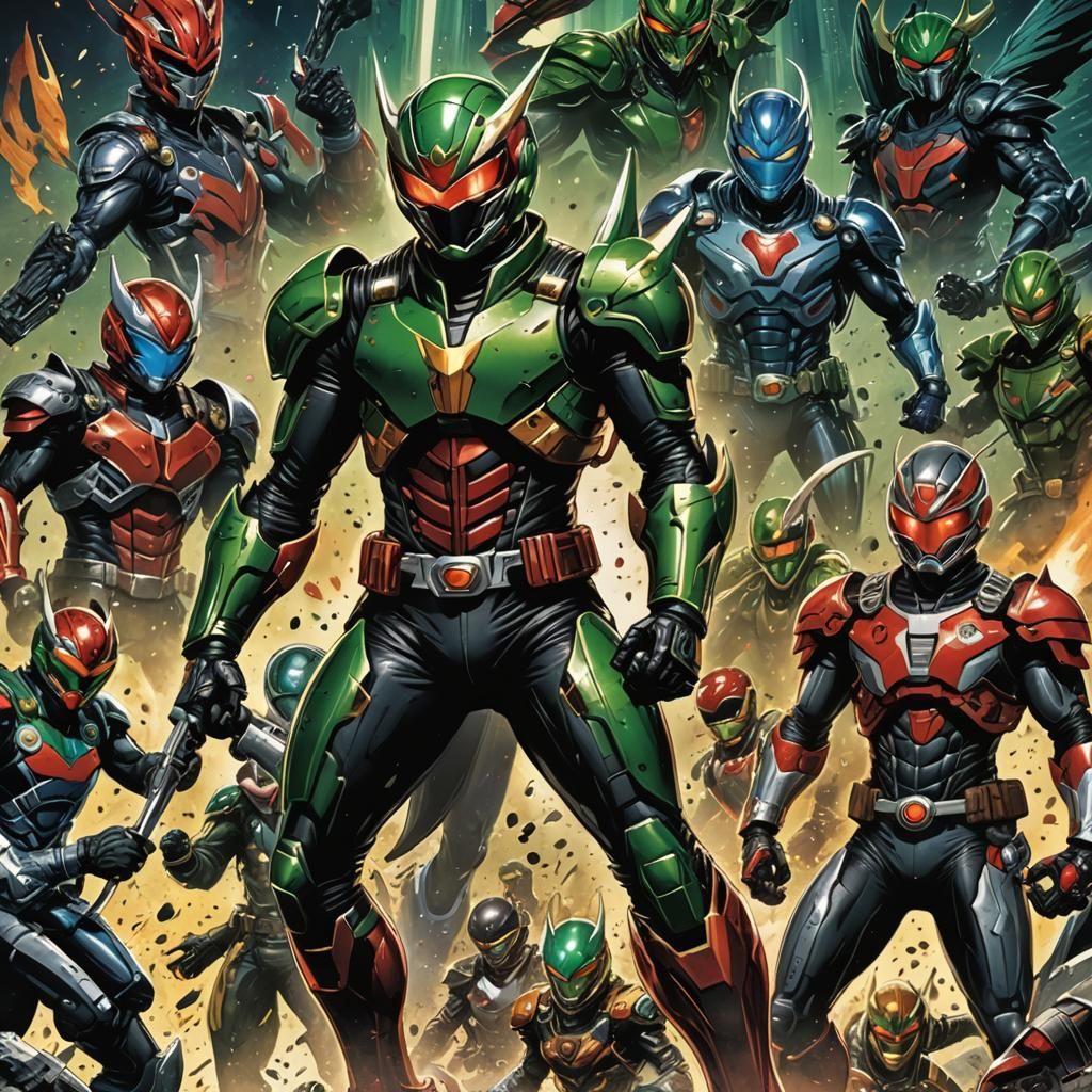Kamen Rider in Comic Book Style