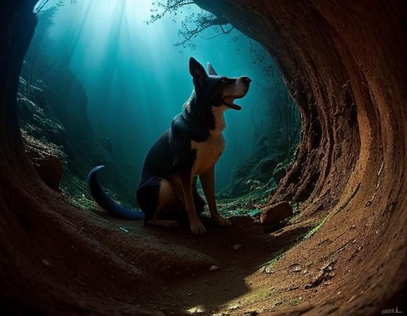 Hyperrealistic Dog Portrait with Saturated Colors