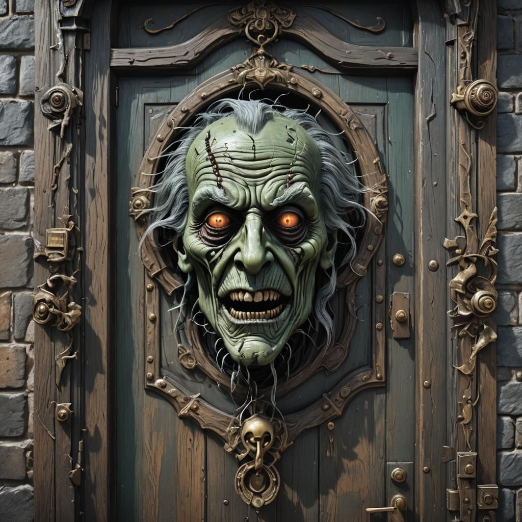 Jacob Marley's Ghostly Face Appears on Door