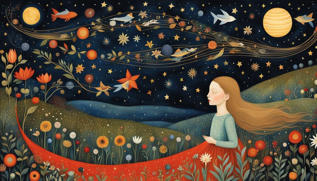 Dreamy Galaxy Illustration of Infinite Consciousness