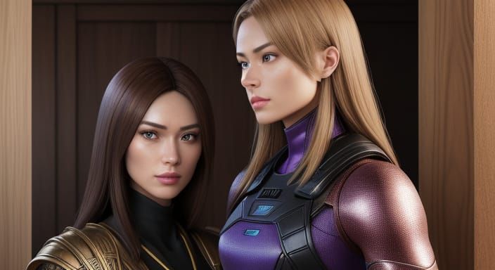 Hyper-Realistic Comic Book Style Female Action Figures