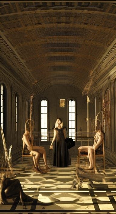 Hannibal Lecter and Starling in Baroque Style